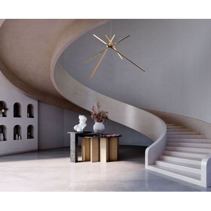 MAXLIGHT P0457 - LED luster na sajli SPIDER LED/33W/230V zlatna