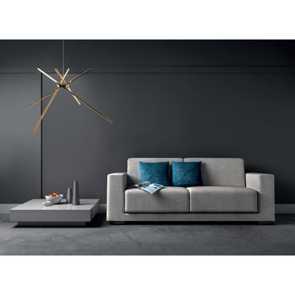 MAXLIGHT P0457 - LED luster na sajli SPIDER LED/33W/230V zlatna