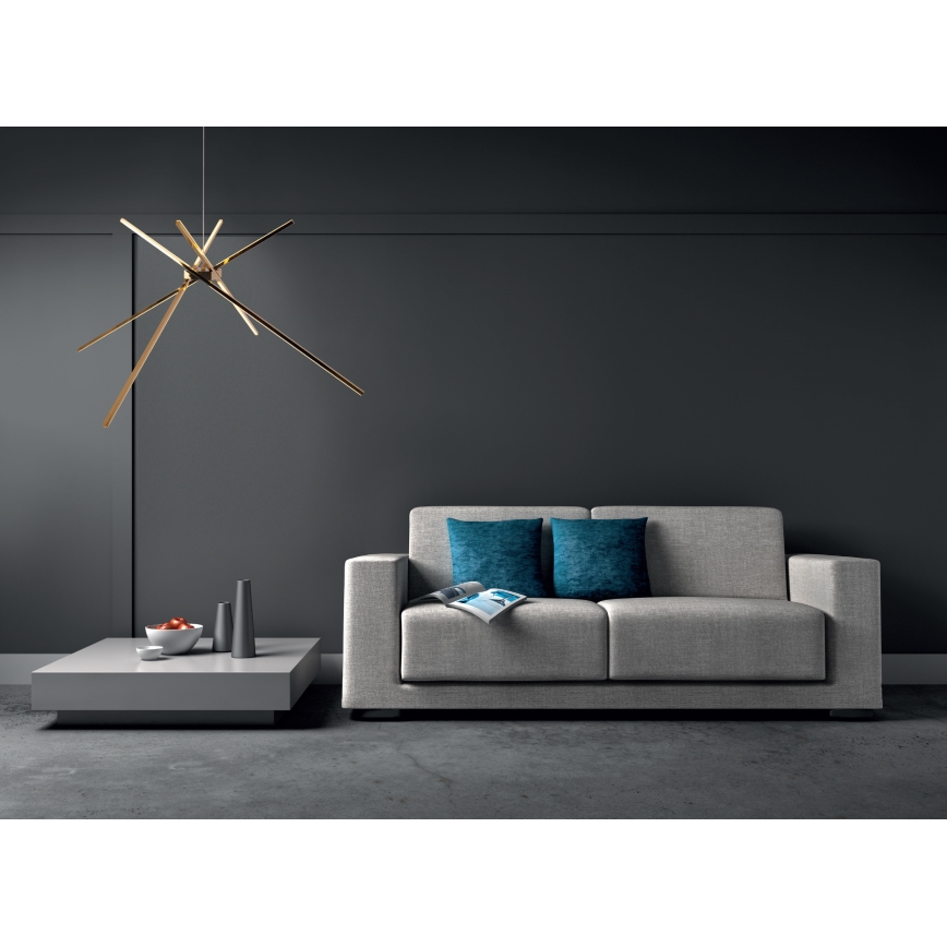 MAXLIGHT P0457 - LED luster na sajli SPIDER LED/33W/230V zlatna