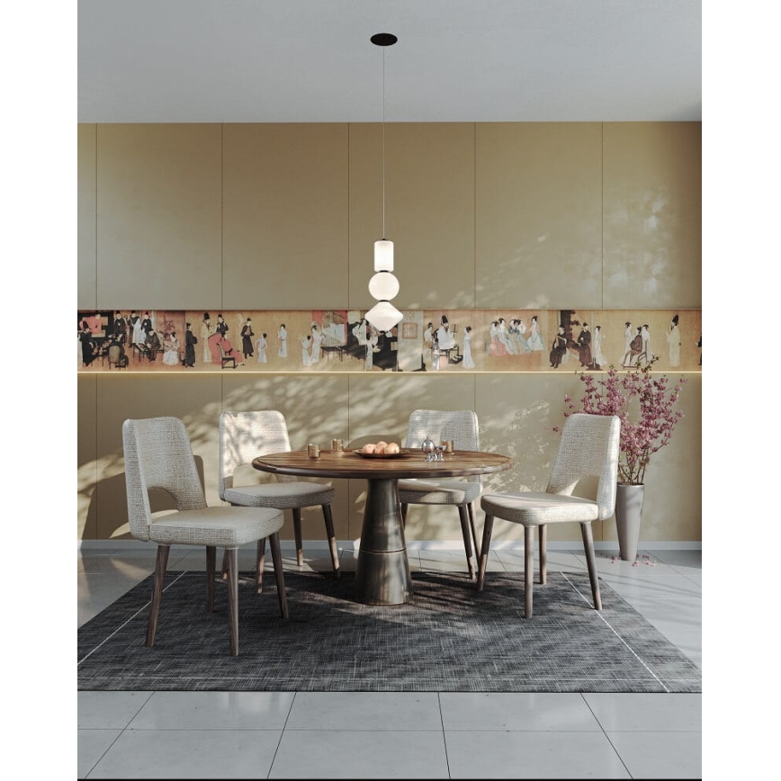 MAXLIGHT P0468 - LED luster na sajli AKIKO LED/23W/230V prečnik 20 cm bela