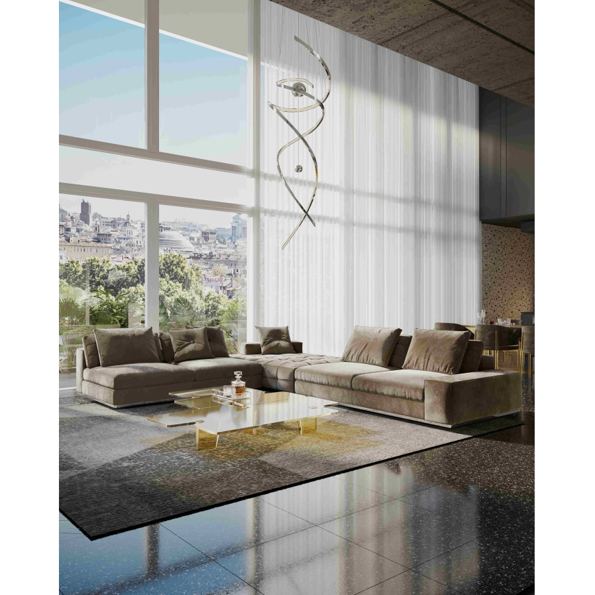 MAXLIGHT P0482D - LED prigušiva luster na sajli RITZ LED/100W/230V prečnik 60 cm CRI 90 sjajni hrom