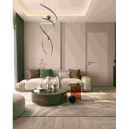 MAXLIGHT P0482D - LED prigušiva luster na sajli RITZ LED/100W/230V prečnik 60 cm CRI 90 sjajni hrom