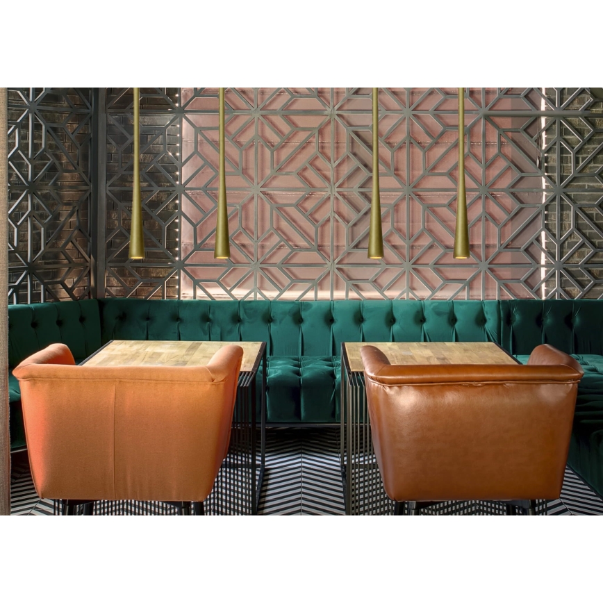 MAXLIGHT P0485 - LED luster na sajli COFFEE LED/7W/230V prečnik 3 cm zlatna