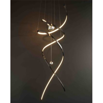 MAXLIGHT P0500D - LED prigušiva luster na sajli RITZ LED/100W/230V pr. 60 cm CRI 90 crna