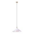 MAXLIGHT P0505 - Viseći LED luster VULCANO na sajli, LED/5W/230V, prečnik 30,5 cm, bela
