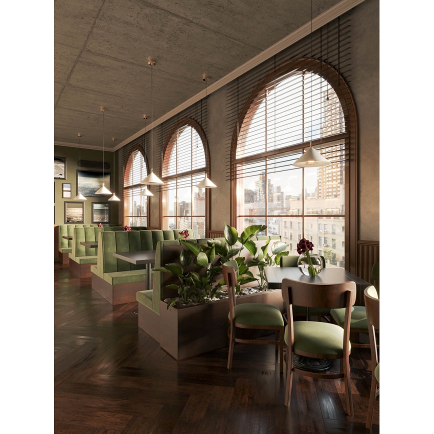 MAXLIGHT P0505 - Viseći LED luster VULCANO na sajli, LED/5W/230V, prečnik 30,5 cm, bela