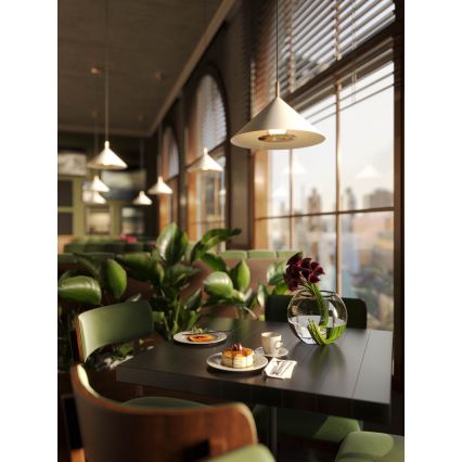 MAXLIGHT P0505 - Viseći LED luster VULCANO na sajli, LED/5W/230V, prečnik 30,5 cm, bela