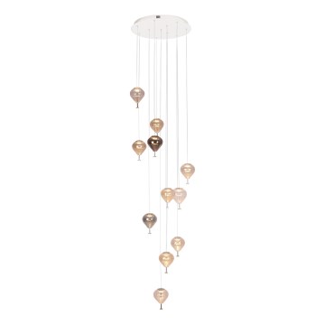 MAXLIGHT P0526D - LED prigušiva luster na sajli PALLONCINI 11xLED/6W/230V prečnik 45 cm prozirna/bežna/zadimljena