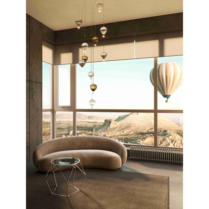 MAXLIGHT P0527 - LED luster na sajli PALLONCINI 2xLED/3W/230V, Ø 12 cm, proziran