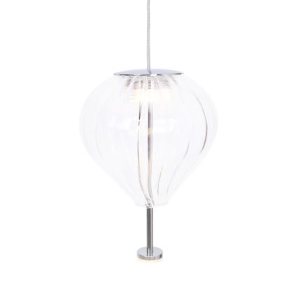 MAXLIGHT P0527 - LED luster na sajli PALLONCINI 2xLED/3W/230V, Ø 12 cm, proziran