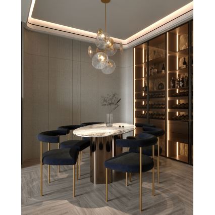 MAXLIGHT P0541 - LED luster na stalku ALLURE 14xLED/5W/230V prečnik 60 cm zlatna