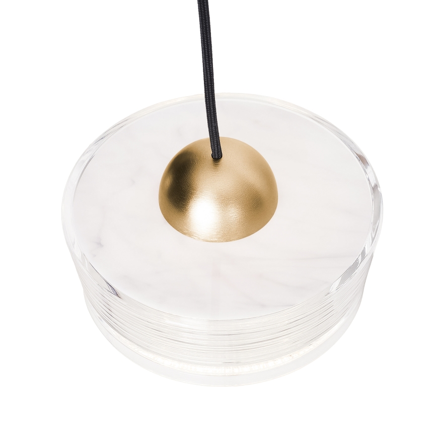 MAXLIGHT P0543 - LED luster na sajli LIPARI LED/22W/230V, Ø 35 cm, proziran