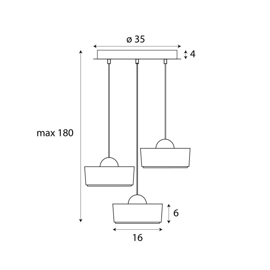 MAXLIGHT P0543 - LED luster na sajli LIPARI LED/22W/230V, Ø 35 cm, proziran