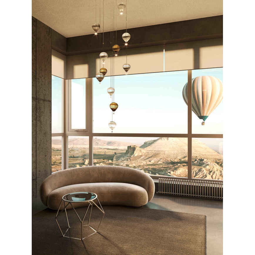 MAXLIGHT P0576 - LED luster na sajli PALLONCINI 2xLED/3W/230V prečnik 12 cm zadimljena
