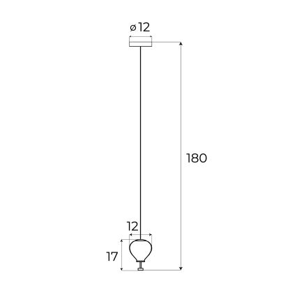 MAXLIGHT P0576 - LED luster na sajli PALLONCINI 2xLED/3W/230V prečnik 12 cm zadimljena