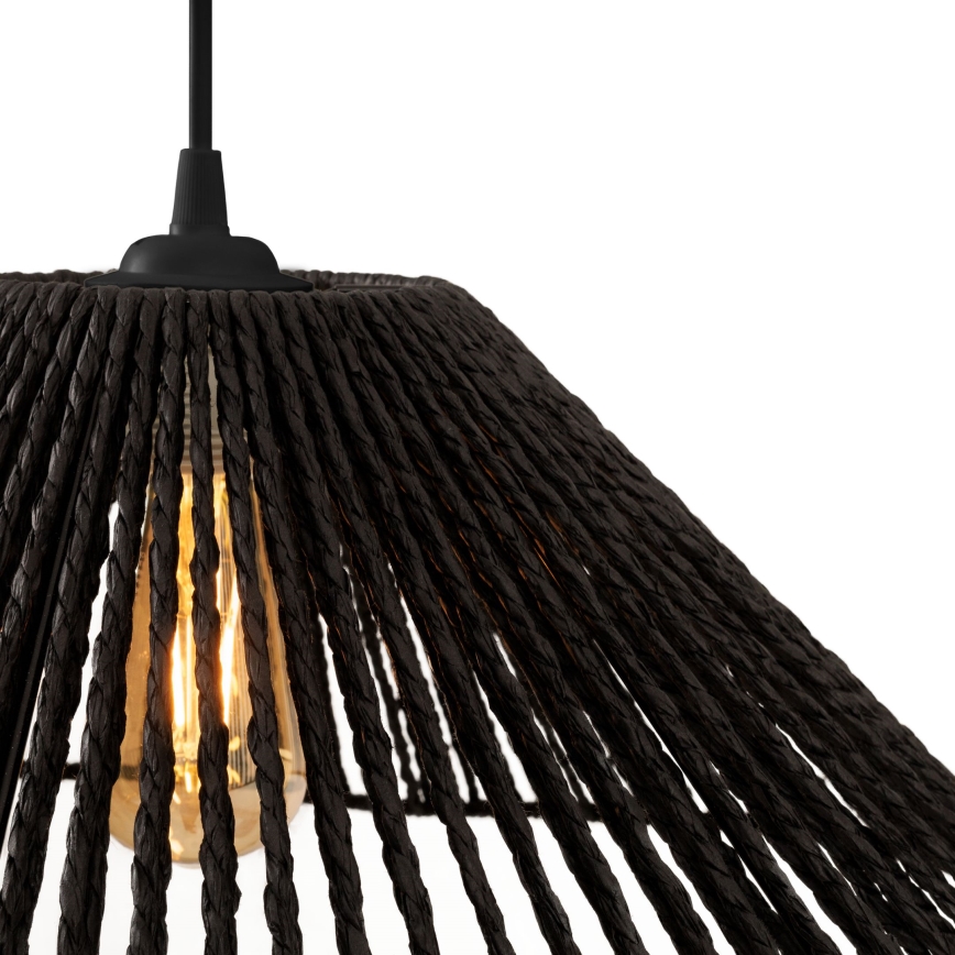 MAXLIGHT P0579 - Luster na sajli AMALFI 1xE27/15W/230V prečnik 45 cm crna