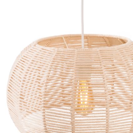 MAXLIGHT P0583 - Luster na sajli PRASLIN 1xE27/15W/230V prečnik 39 cm bež