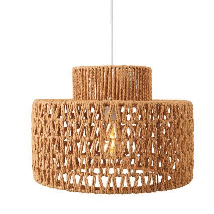 MAXLIGHT P0587 - Luster na sajli RAFFLE 1xE27/15W/230V Ø 40 cm braon