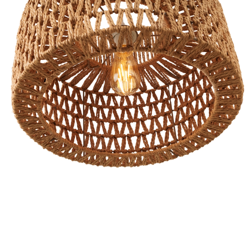 MAXLIGHT P0587 - Luster na sajli RAFFLE 1xE27/15W/230V Ø 40 cm braon