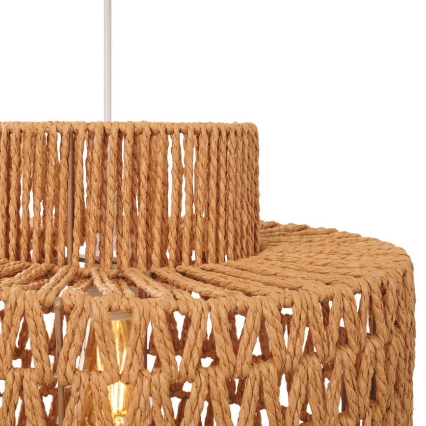 MAXLIGHT P0587 - Luster na sajli RAFFLE 1xE27/15W/230V Ø 40 cm braon