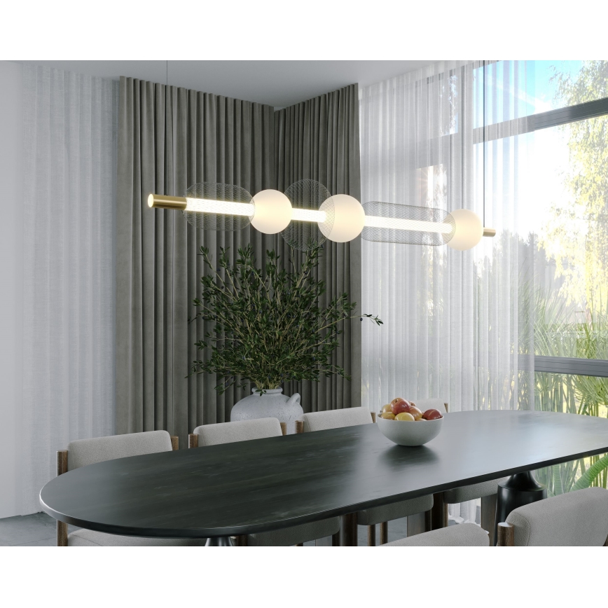 MAXLIGHT P0593 - LED luster na sajli BORA LED/29W/230V bela/crna