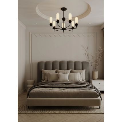 MAXLIGHT P0632 - Luster na šipki NOVA 7xG9/7W/230V prečnik 70 cm crni