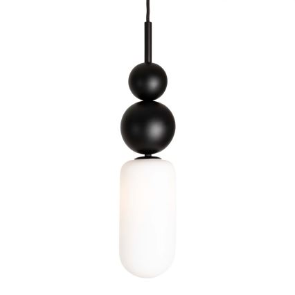 MAXLIGHT P0641 - Luster na sajli NOVA 1xG9/12W/230V prečnik 12 cm crna