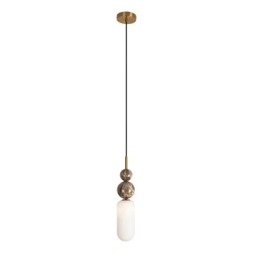 MAXLIGHT P0642 - Viseći luster NOVA na sajli, 1xG9/12W/230V, prečnik 12 cm, zlatan