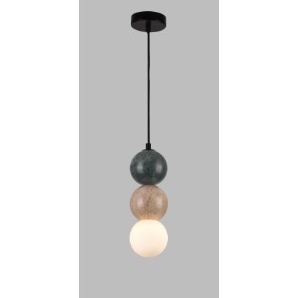 MAXLIGHT P0665 - Luster na sajli ALICE 1xG9/7W/230V prečnik 10 cm crna