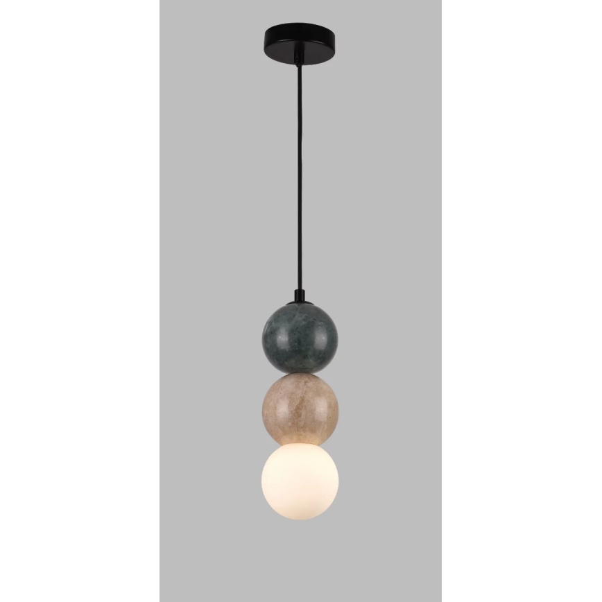 MAXLIGHT P0665 - Luster na sajli ALICE 1xG9/7W/230V prečnik 10 cm crna