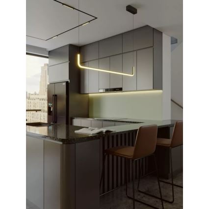 MAXLIGHT PO644 - LED luster na sajli URUS LED/17W/230V crni