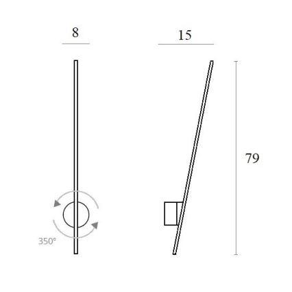 MAXLIGHT W0212 - LED spoljašnje zidno svetlo SPIDER LED/8,4W/230V IP44 belo