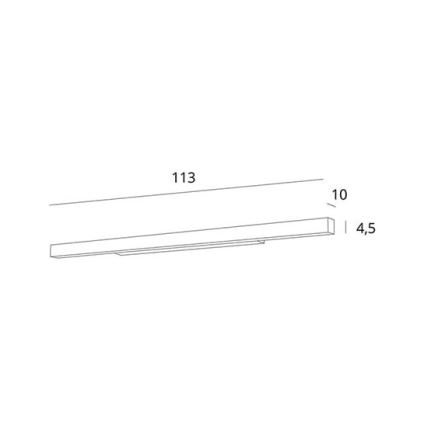 MAXLIGHT W0266 - LED prigušiva kupatilska rasveta za ogledalo LINEAR LED/36W/230V 113,5 cm IP44 crna