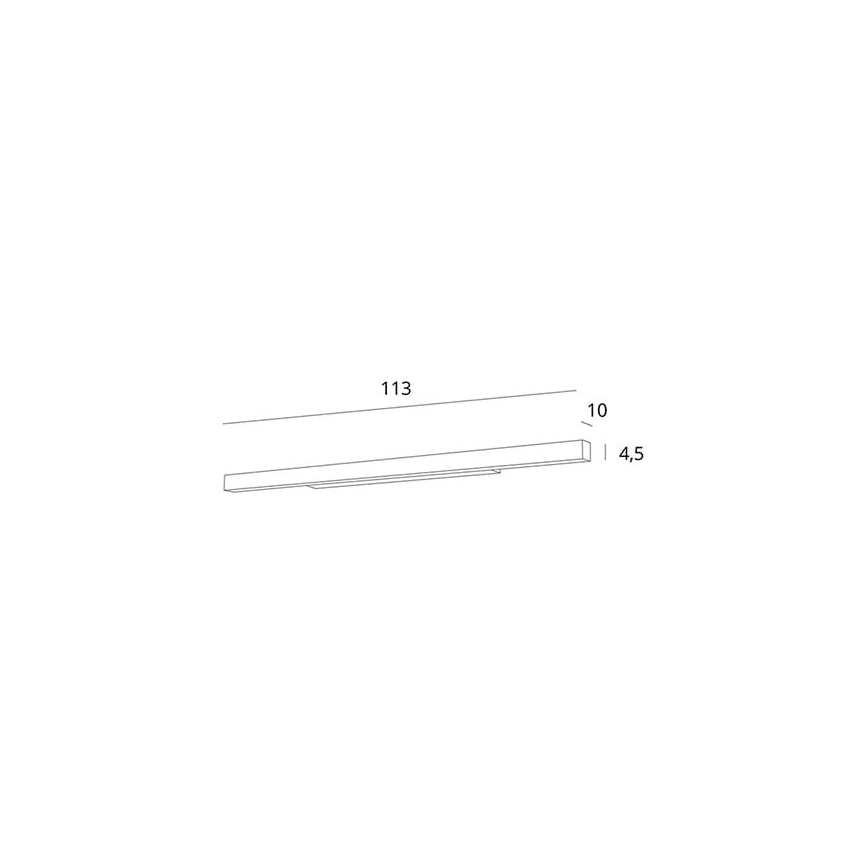 MAXLIGHT W0266 - LED prigušiva kupatilska rasveta za ogledalo LINEAR LED/36W/230V 113,5 cm IP44 crna