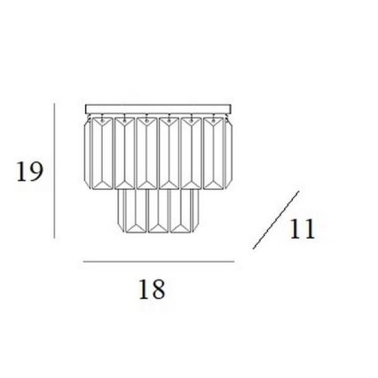 MAXLIGHT W0288 - Zidna svetiljka MONACO 2xG9/40W/230V zlatna