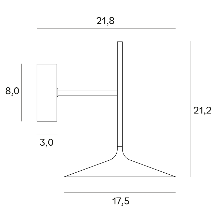 MAXLIGHT W0303 - LED zidna lampa HANA LED/6W/230V crna