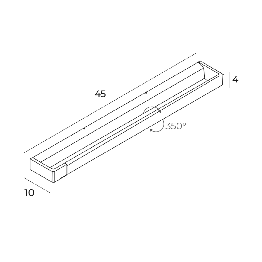 MAXLIGHT W0306 - LED zidno svetlo za kupatilo FLINK LED/12W/230V 45 cm IP44 belo