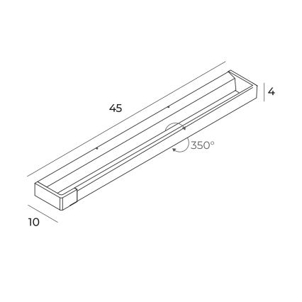 MAXLIGHT W0318 - LED kupatilsko zidno svetlo FLINK LED/12W/230V 45 cm IP44 zlatna