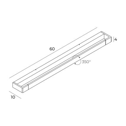 MAXLIGHT W0319 - LED kupatilsko zidno svetlo FLINK LED/18W/230V 60 cm IP44 zlatna