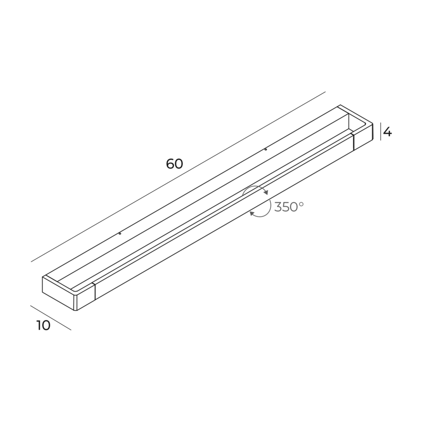 MAXLIGHT W0319 - LED kupatilsko zidno svetlo FLINK LED/18W/230V 60 cm IP44 zlatna