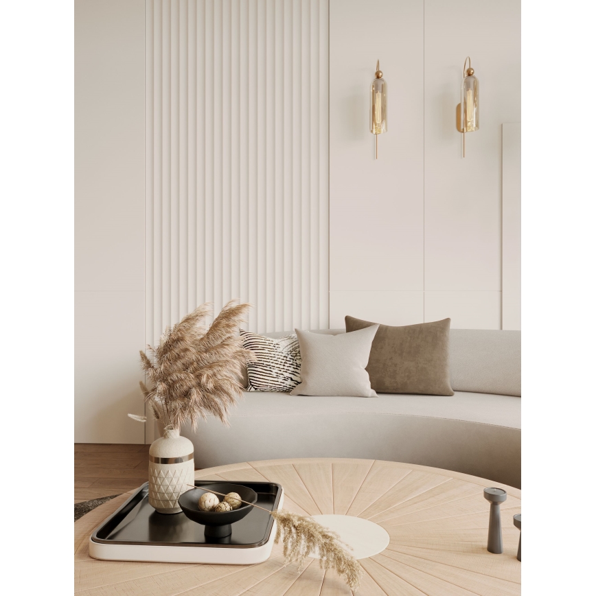 MAXLIGHT W0332 - Zidna lampa CAMPANILA 1xE27/40W/230V mesing/bež