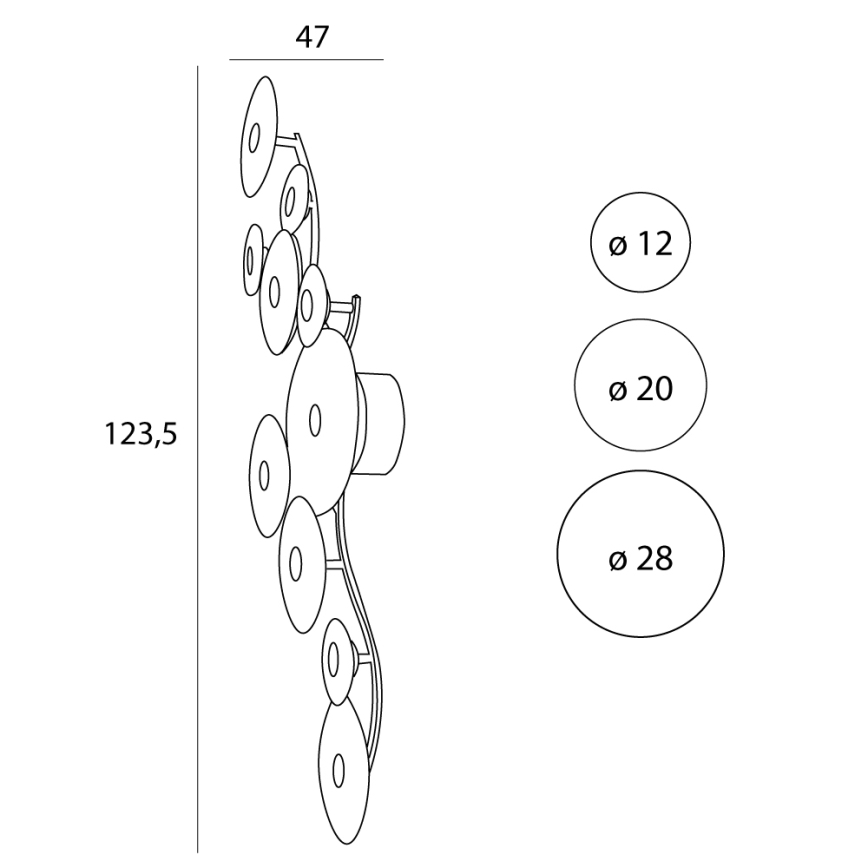 MAXLIGHT W0354 - LED zidna svetiljka ALLURE 10xLED/4,3W/230V zlatna