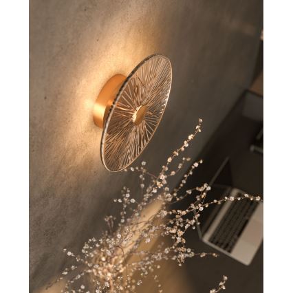 MAXLIGHT W0355 - LED zidno svetlo ALLURE LED/5W/230V, prečnika 28 cm, zlatno