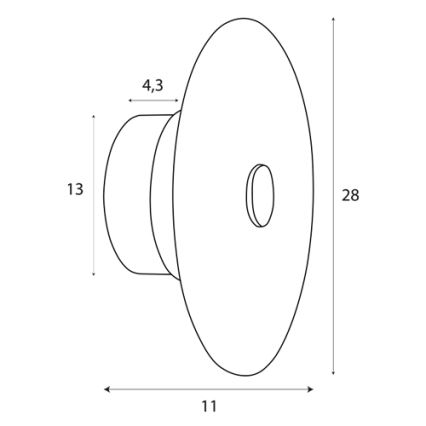 MAXLIGHT W0355 - LED zidno svetlo ALLURE LED/5W/230V, prečnika 28 cm, zlatno