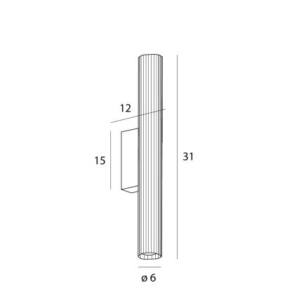 MAXLIGHT W0364 - LED kupatilsko zidno svetlo FAYETTE LED/6W/230V 31 cm IP44 zlatna