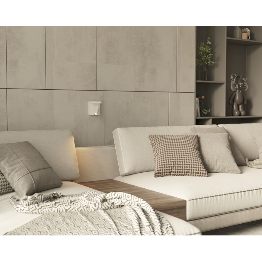 MAXLIGHT W0373 - LED zidna spot svetiljka sa bežičnim punjenjem LOFER LED/7W/230V, bela