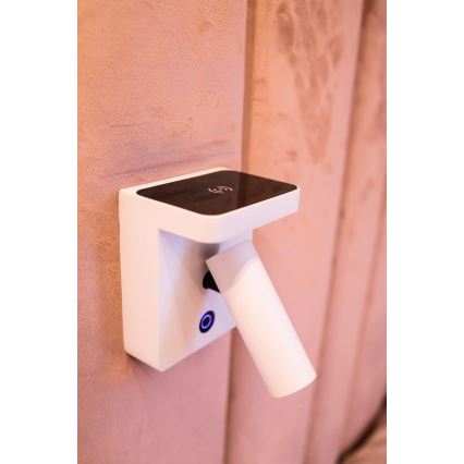 MAXLIGHT W0373 - LED zidna spot svetiljka sa bežičnim punjenjem LOFER LED/7W/230V, bela