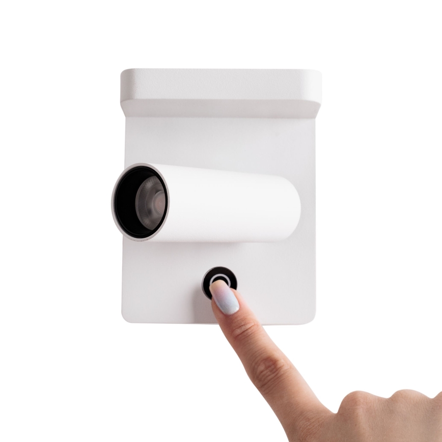 MAXLIGHT W0373 - LED zidna spot svetiljka sa bežičnim punjenjem LOFER LED/7W/230V, bela