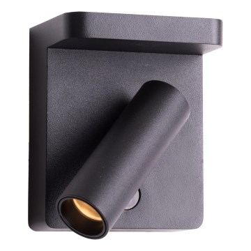 MAXLIGHT W0374 - LED zidna spot svetiljka sa bežičnim punjenjem LOFER LED/7W/230V crna