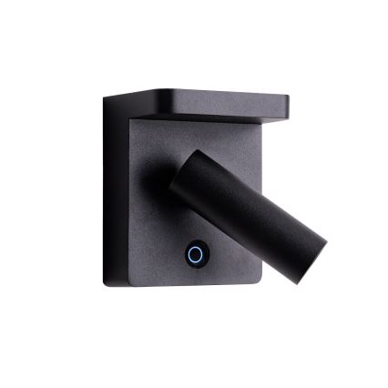 MAXLIGHT W0374 - LED zidna spot svetiljka sa bežičnim punjenjem LOFER LED/7W/230V crna